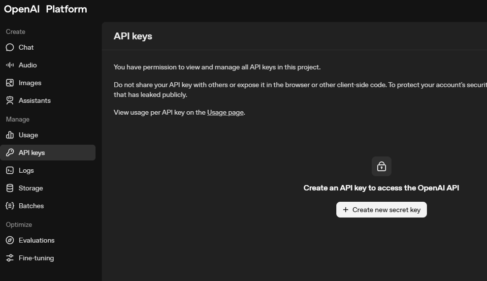 OpenAI portal