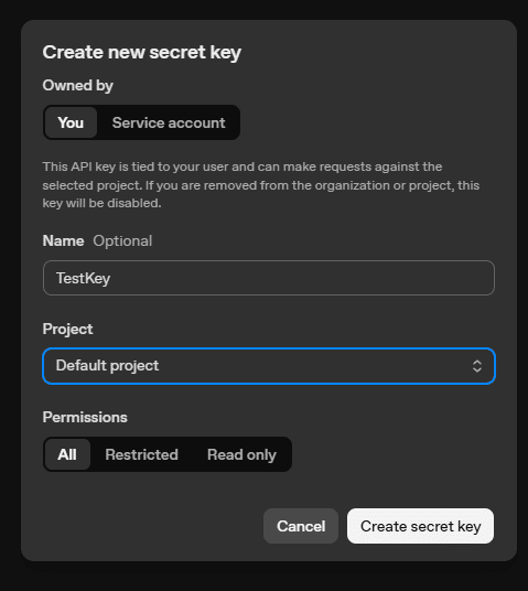 create a new key